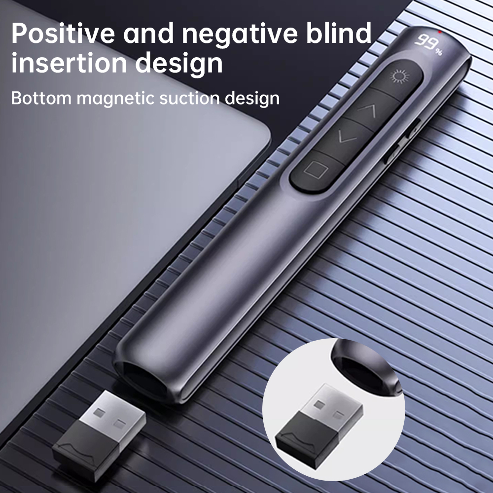 Presentation Remote Laser - Control Remoto Inalámbrico Recargable para Presentaciones,