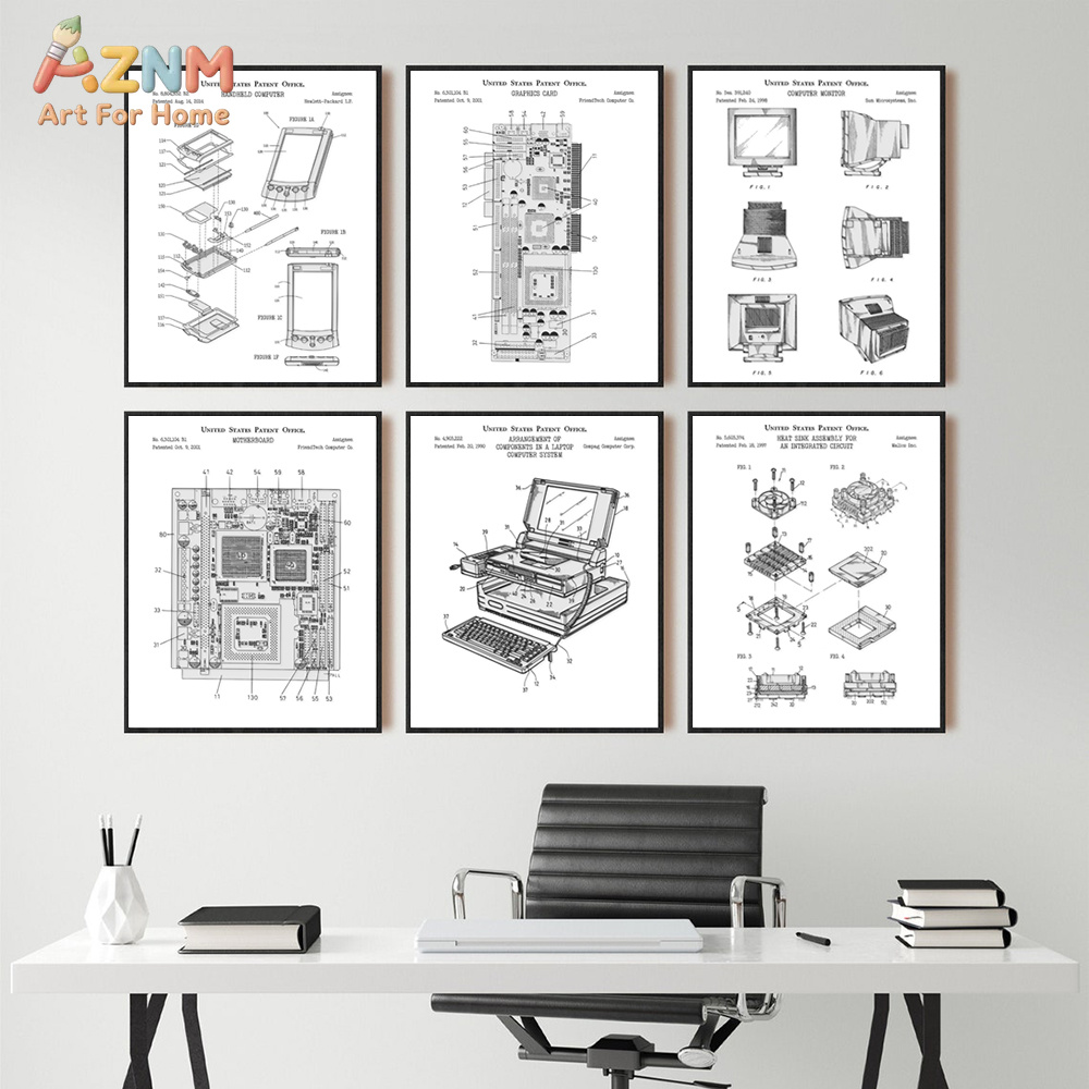 Tech Office Wall - AZNM - Póster decorativo para oficina
