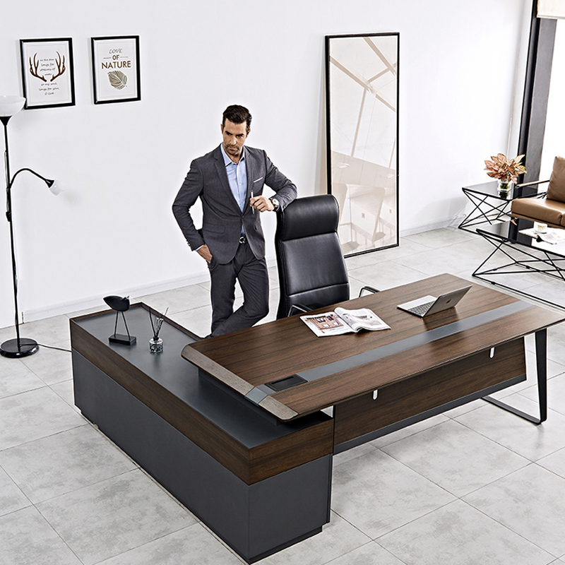 Office Tech Design - Escritorio de oficina de madera de