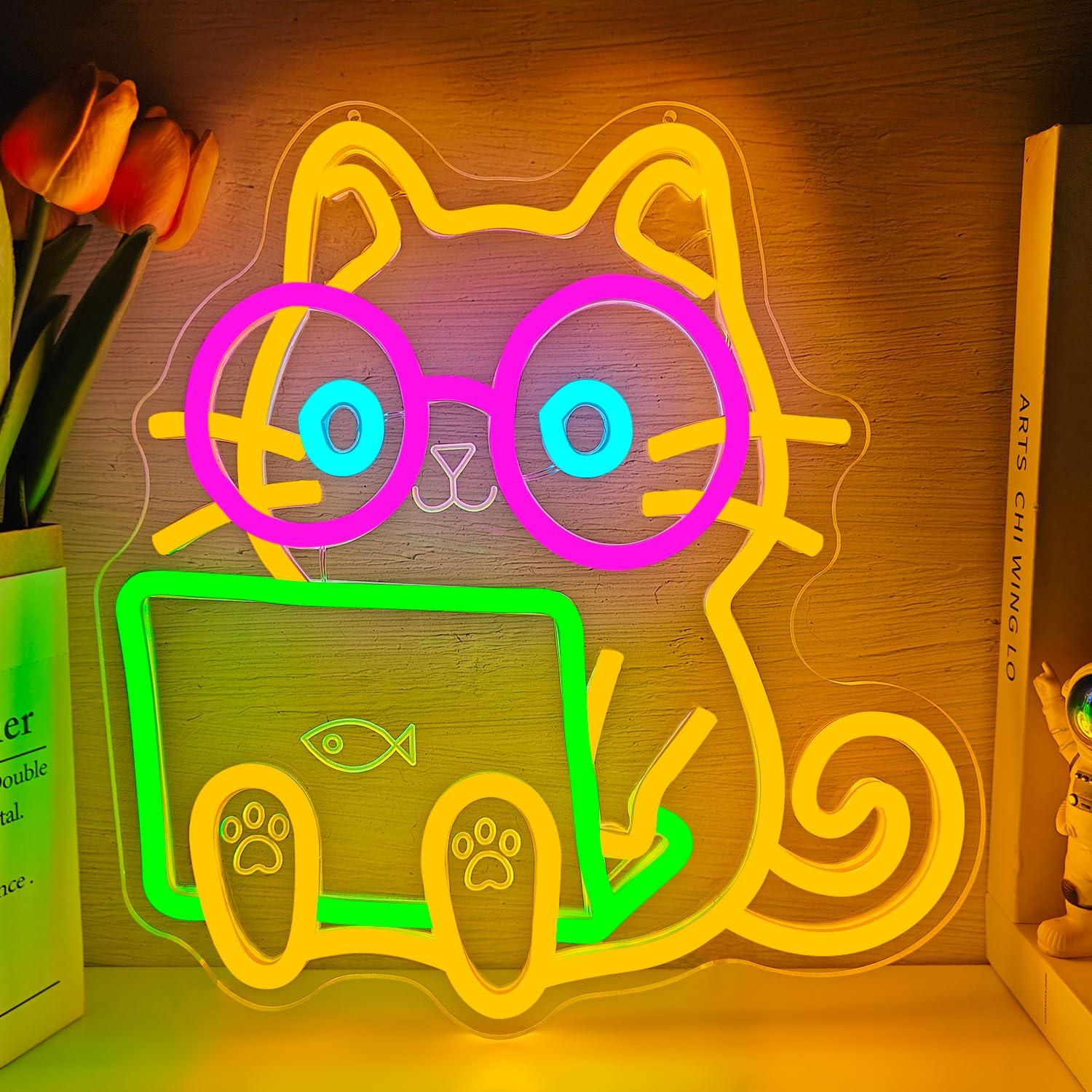 Tech Office Wall - Letrero Luminoso LED USB Regulable con