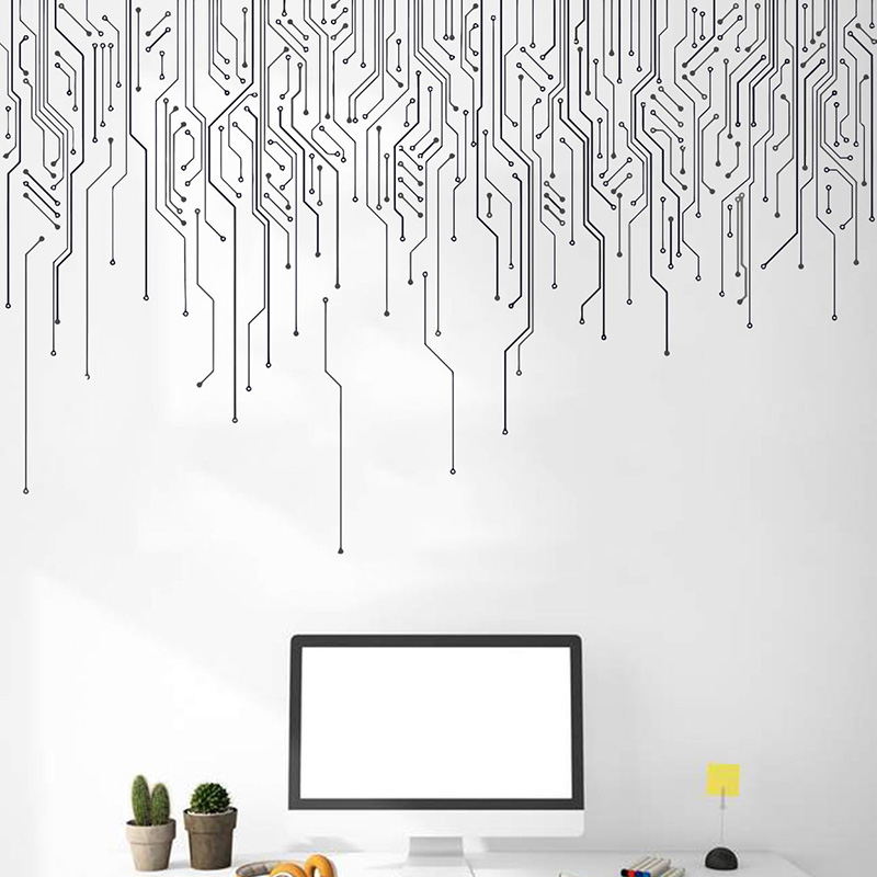 Office Technology - Decoración de computadora IT, calcomanía de