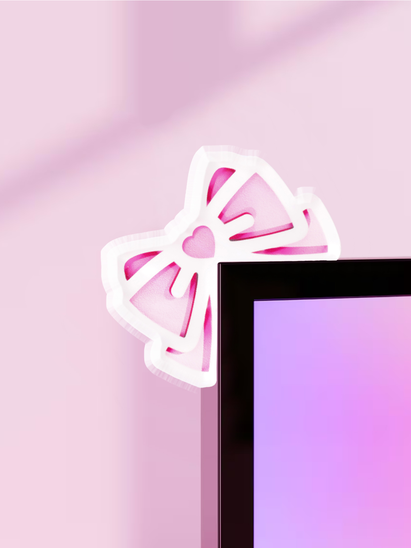 Office Technology - Decoración de Monitor de arco Kawaii,