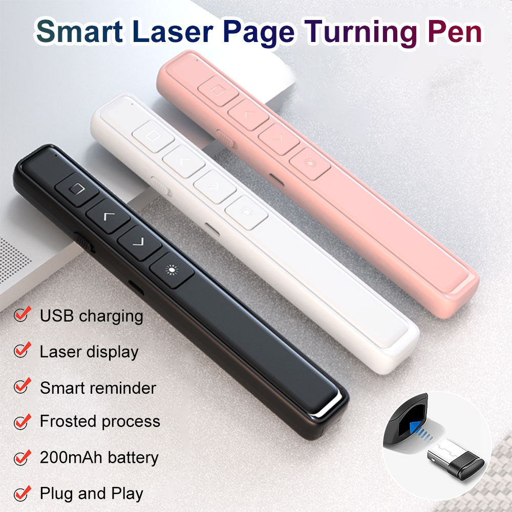 Presentation Remote Laser - Bolígrafo con tapa láser PPT, proyector