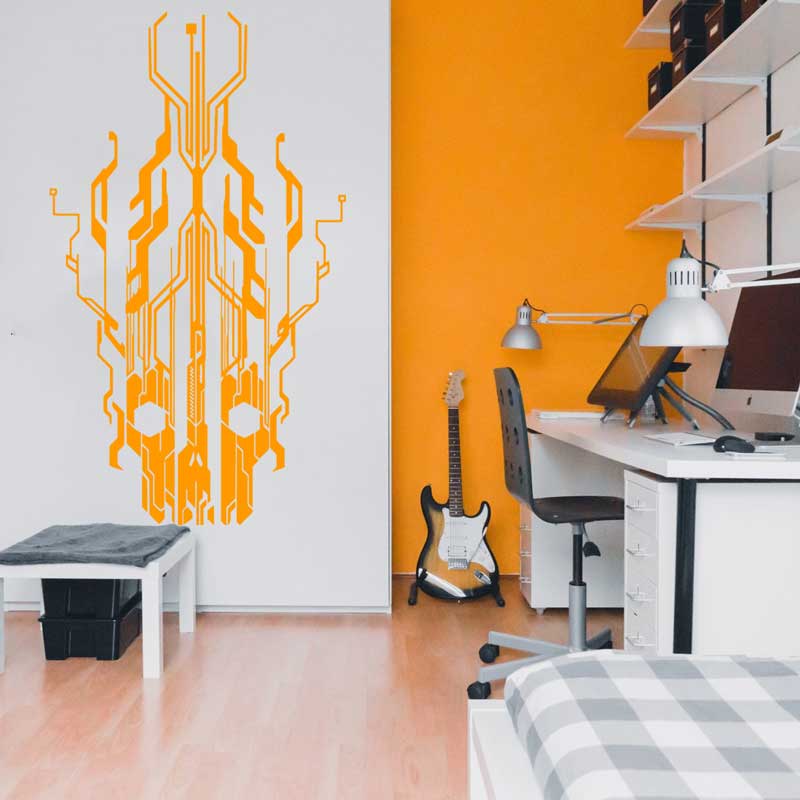 Chip Circuit Tech-pegatina de  - Tech Office Wall reseña y precio