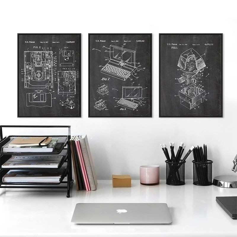 Juego de 6 Cuadros Decorativos - Tech Office Wall reseña y precio