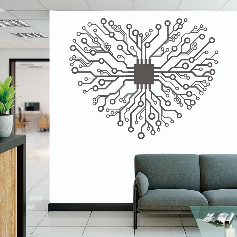 Love Chip Tech Company-calcoma - Tech Office Wall reseña y precio