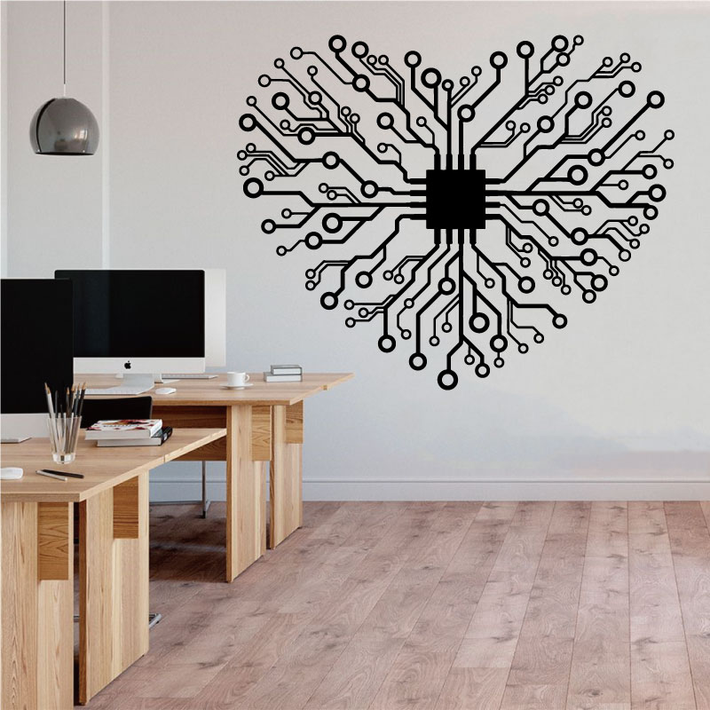 Love Chip Tech Company-calcoma - Tech Office Wall reseña y precio