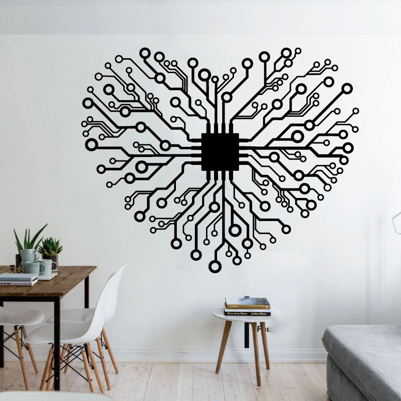 Love Chip Tech Company-calcoma - Tech Office Wall reseña y precio