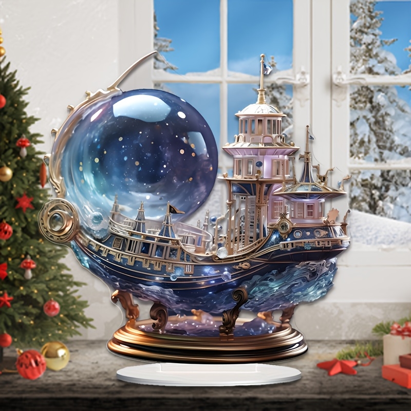 Figura de barco de cristal púr - Office Technology reseña y precio