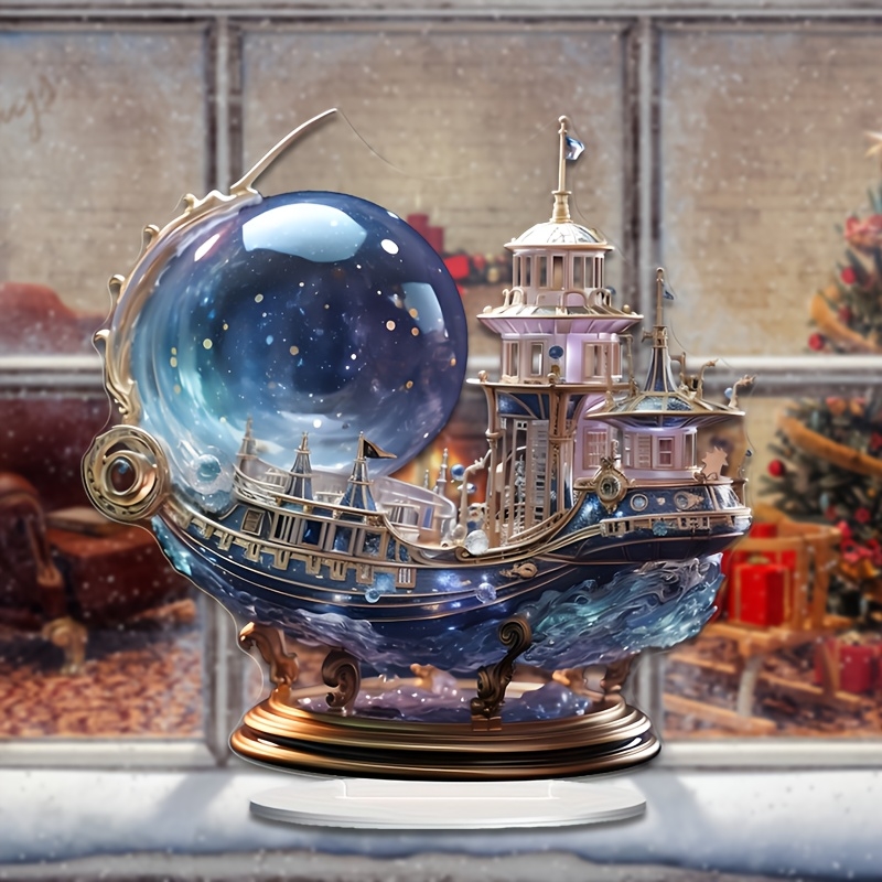Figura de barco de cristal púr - Office Technology reseña y precio