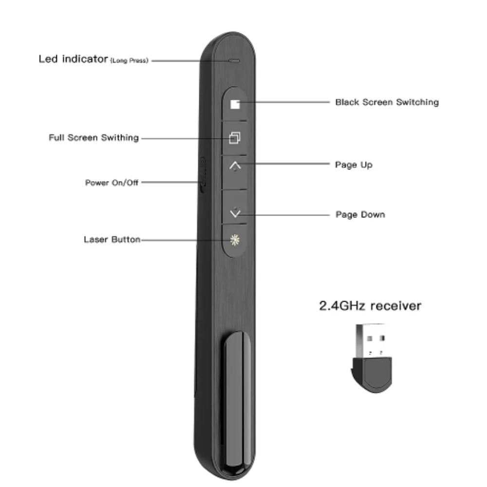 Bolígrafo giratorio de página  - Presentation Remote Laser reseña y precio