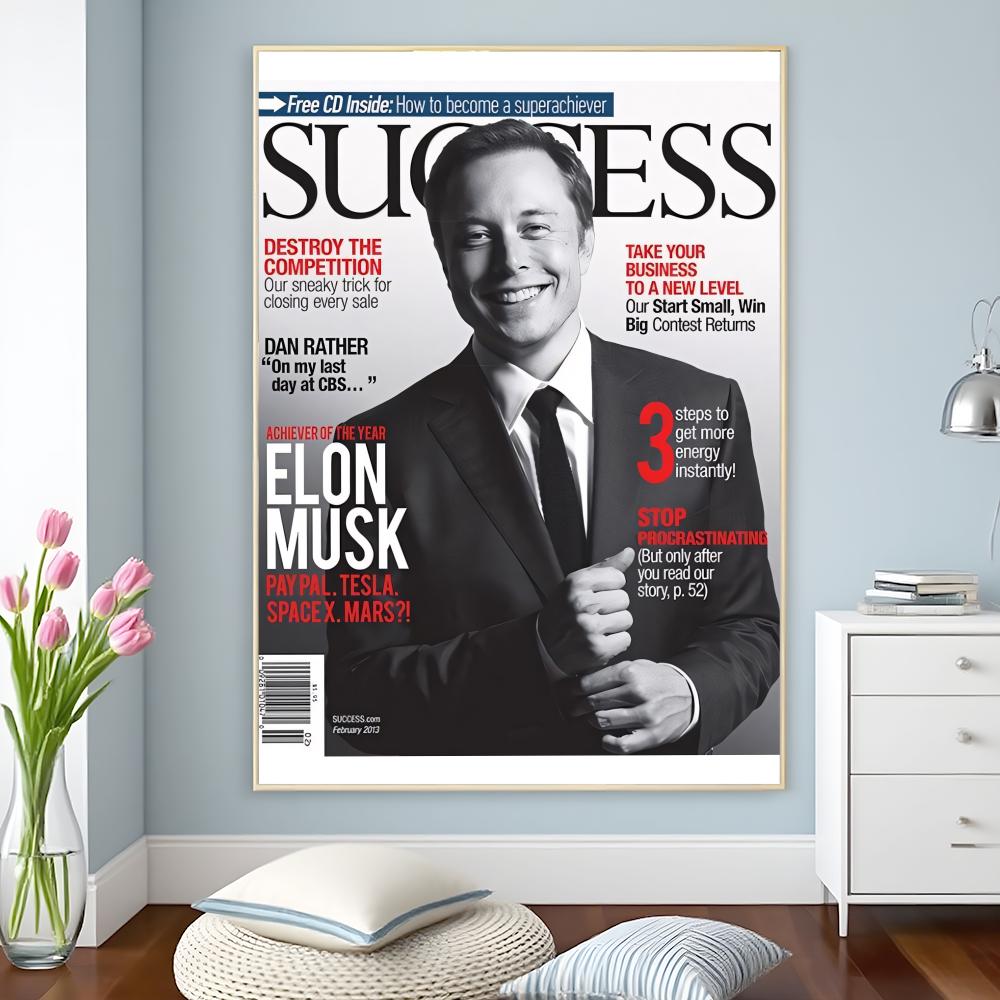 Elon Musk, Dogefather, visióna - Tech Office Wall reseña y precio