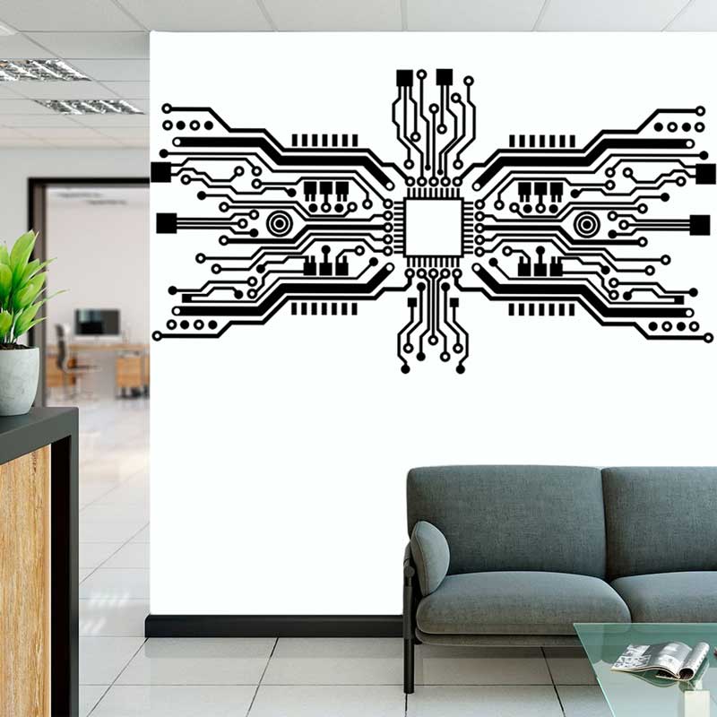 Pegatina de pared con Chip de  - Tech Office Wall reseña y precio